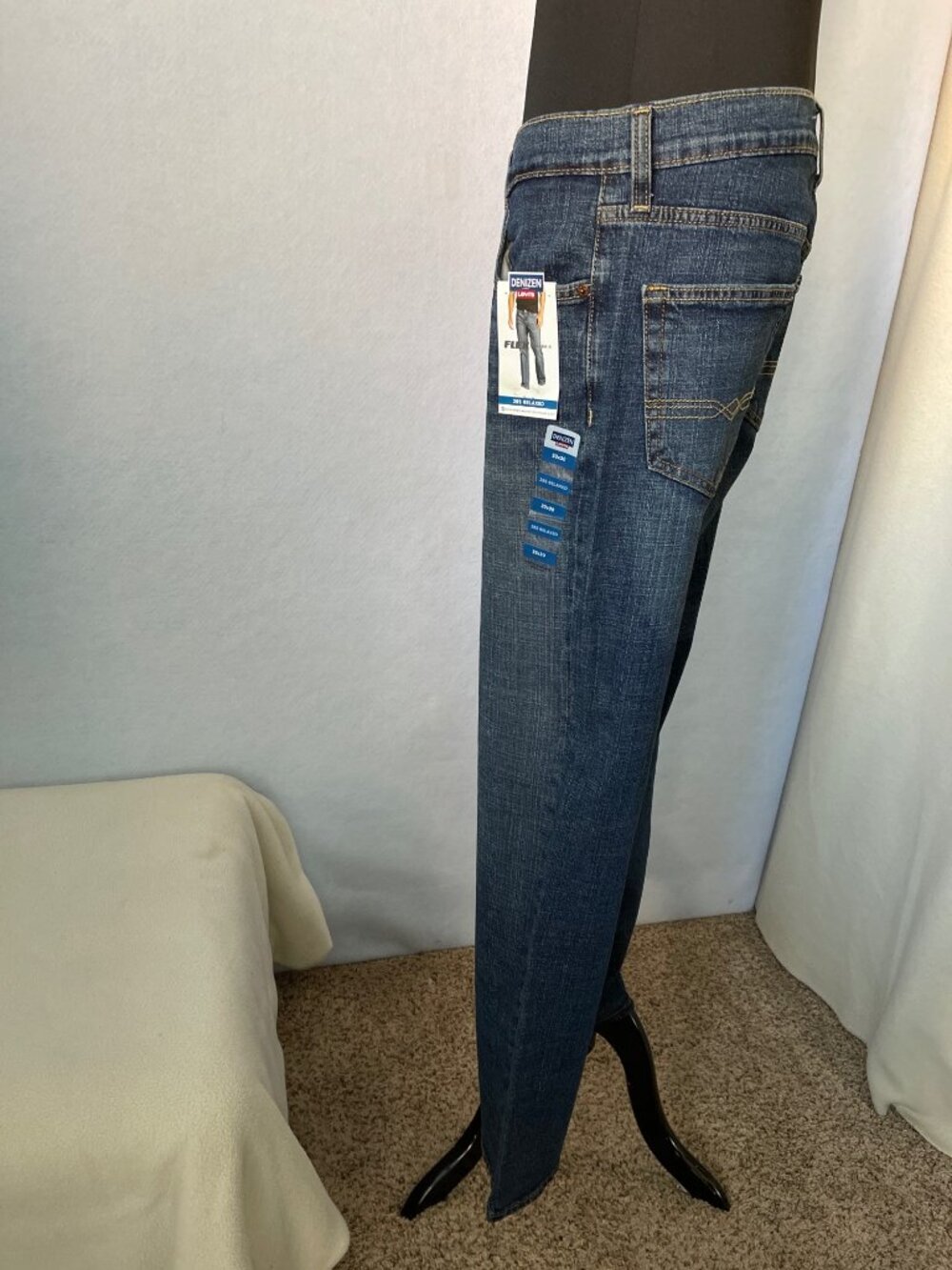 Denizen from Levi’s Dark Wash 285 Relaxed Fit Jeans 42X30 NWT - Picture 8 of 11